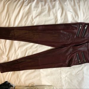 BRAND NEW red leather pants
